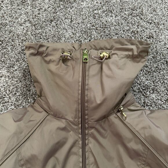 Cole Haan Hooded Rain Jacket Coat Champagne Iridescent Full Zip Women’s Size XS - Picture 13 of 16